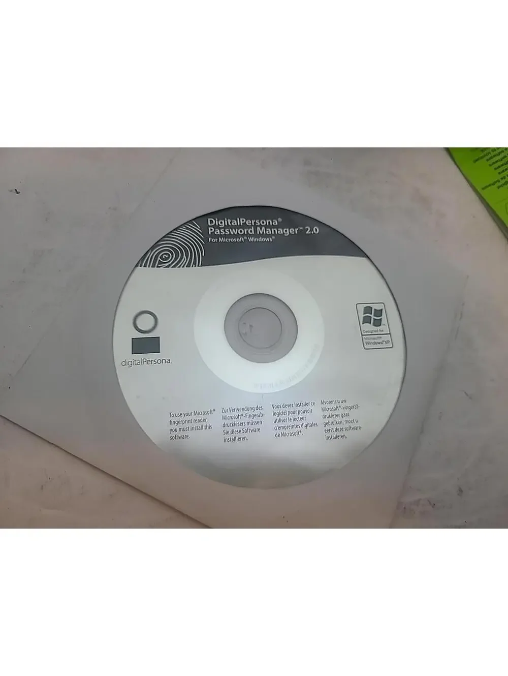 Microsoft Fingerprint Reader Windows With Software Start Up Guide Model 1033 New